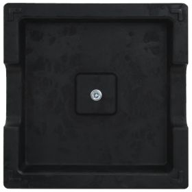 vidaXL Parasol Base Square Polyresin 17.6 lb Black (Option: as picture)