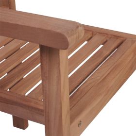 vidaXL Stackable Patio Chairs 2 pcs Solid Teak Wood (Option: as picture)