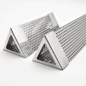 Stainless Steel Smoke Pipe Barbecue Tray Holder Accessories (Option: Macaron)