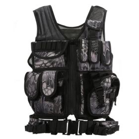 Tactical Vest Military Combat Army Armor Vests Molle Airsoft Plate Carrier Swat Vest Outdoor Hunting Fishing CS Training Vest (Option: Macaron)