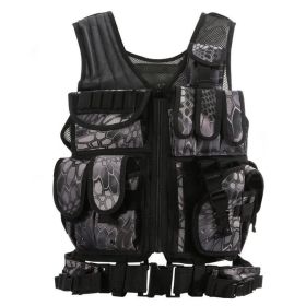 Tactical Vest Military Combat Army Armor Vests Molle Airsoft Plate Carrier Swat Vest Outdoor Hunting Fishing CS Training Vest (Option: Macaron)
