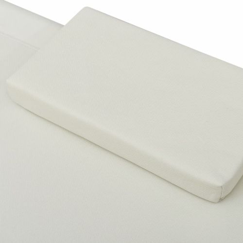 vidaXL Patio Lounge Bed Fabric Cream