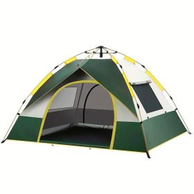 Tent Outdoor Camping 3-4 People Automatic Quickly Open (Option: Macaron)
