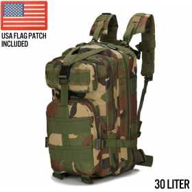 XG-MB30 - Small Tactical Backpack Survival Assault Bag 30 Liter (Color: Jungle Camo, size: )