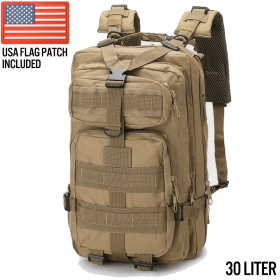 XG-MB30 - Small Tactical Backpack Survival Assault Bag 30 Liter (Color: Khaki, size: )