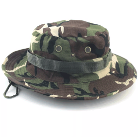 Military Wide Brim Boonie Bucket Hat (Color: Army Green Camo, size: )
