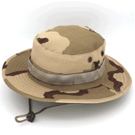 Military Wide Brim Boonie Bucket Hat (Color: Light Khaki Camo, size: )