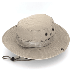Military Wide Brim Boonie Bucket Hat (Color: Light Khaki, size: )