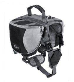 Adventure Paws Pet Harness With Built-In Backpack (Color: Black, size: S)