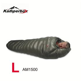 Kamperbox Outdoor Down Sleeping Bag Winter Warm And Waterproof Outdoor Sleeping Bag Camping Tourism Down Sleeping Bag (Option: Macaron)