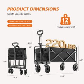 Foldable Carriage For Camping And Shopping (Option: Macaron)