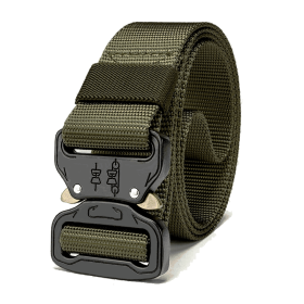 Mens Tactical Belt Riggers Style with Buckle - XG-TB1 (Color: Army Green, size: )