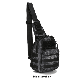 EDC Shoulder Bag - Tactical Chest Sling Bag (5 Liter) (Color: Python Black, size: )