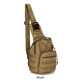 EDC Shoulder Bag - Tactical Chest Sling Bag (5 Liter) (Color: Khaki, size: )
